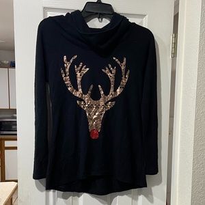 Christmas Cowl-Neck Sweater